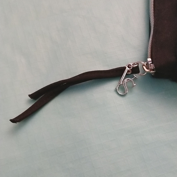 GUC Victoria's Secret Black & Pink Canvas Tote Bag - Picture 5 of 12